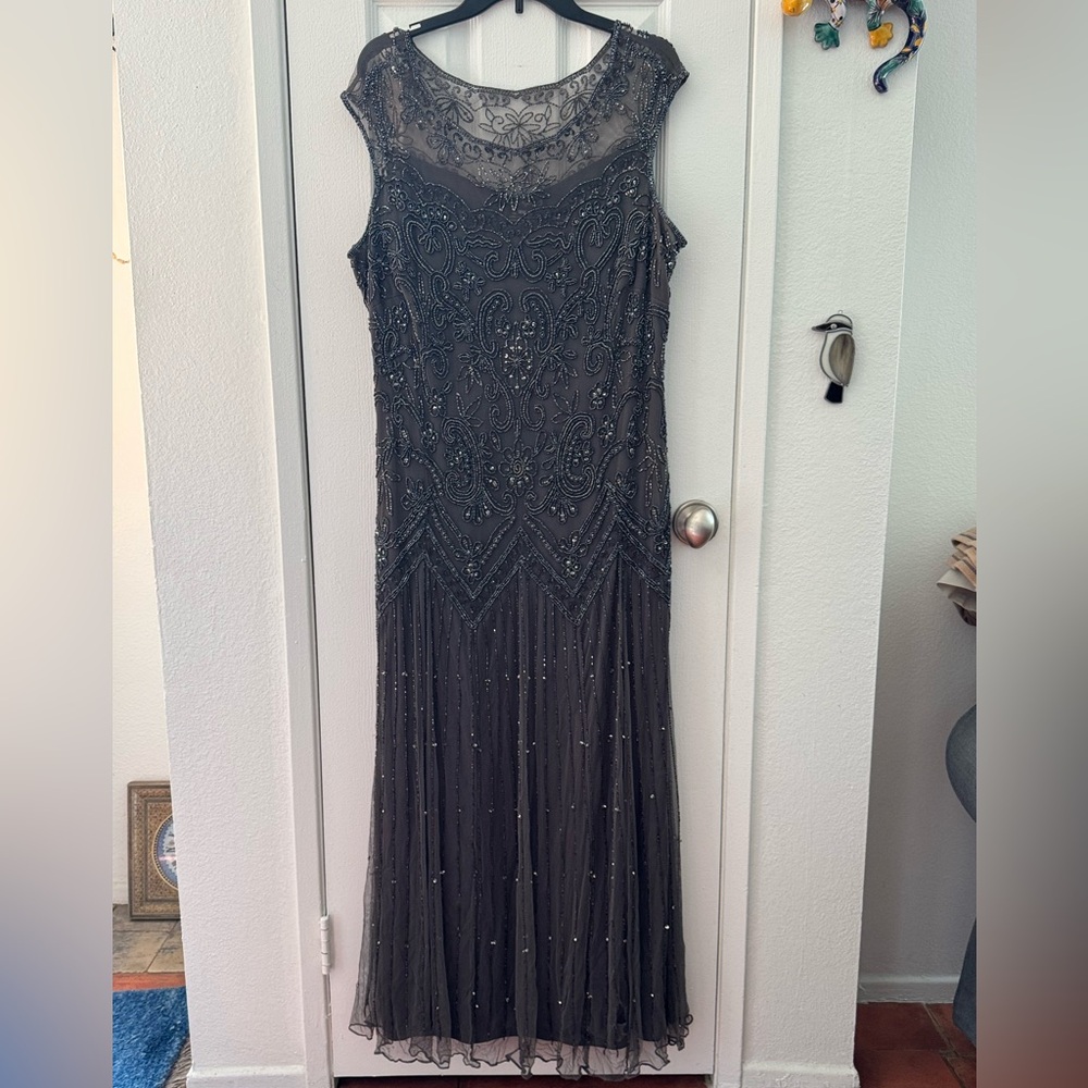 Elegant Beaded Black Dress